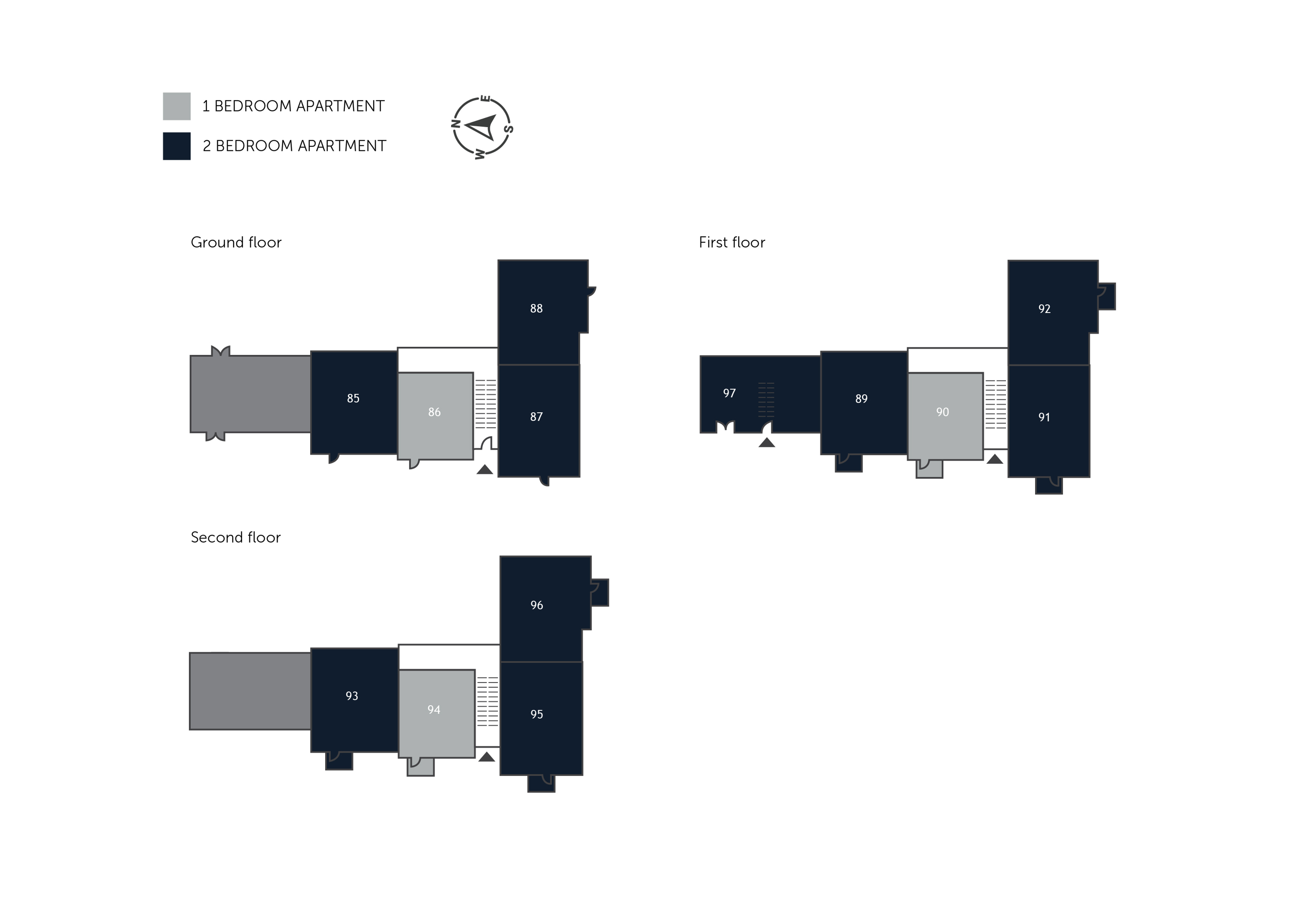 Development map showing plot locations